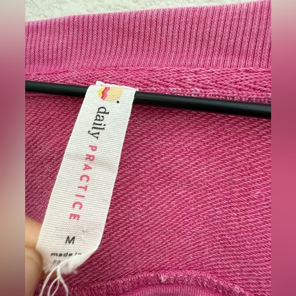Anthropologie Daily Practice Long Sleeve Batwing Sweatshirt Dress Pink Medium - Picture 5 of 10